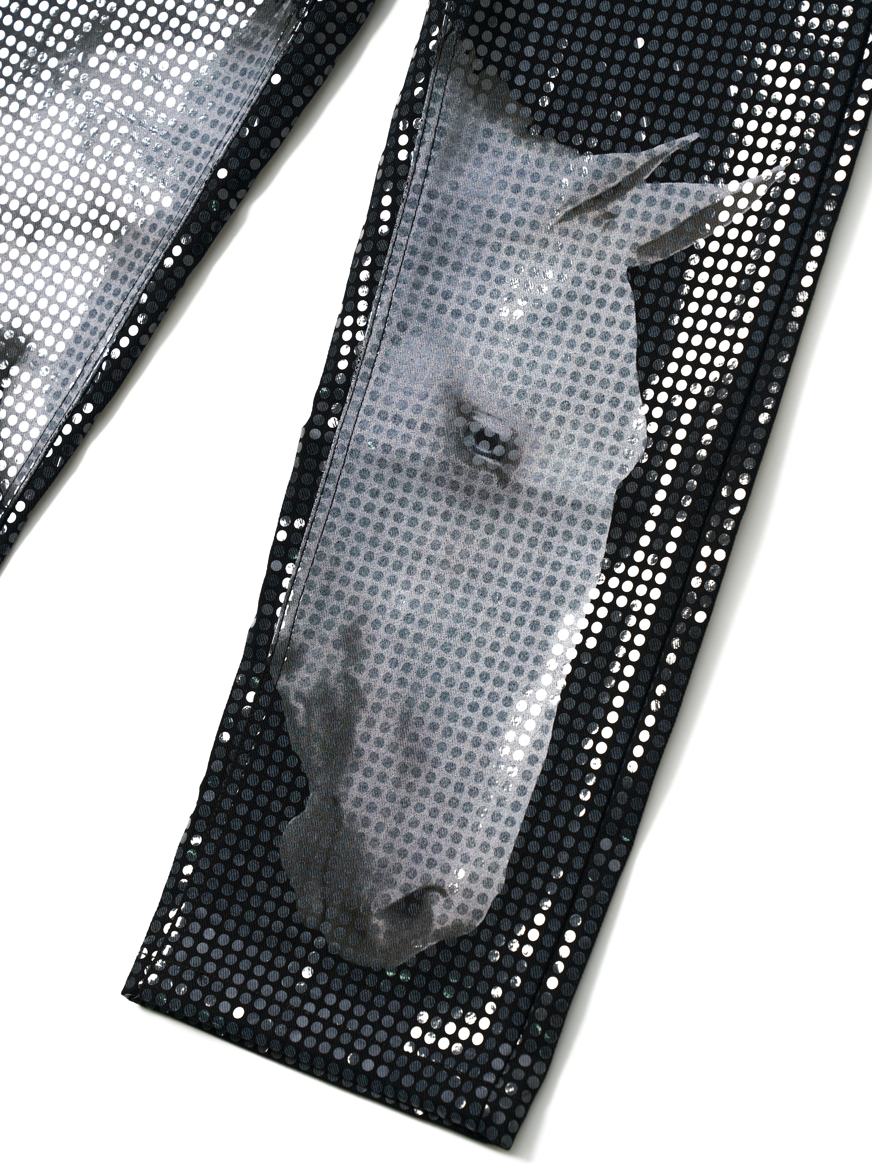 HORSE HEAD FULL SEQUIN PANTS - BLACK
