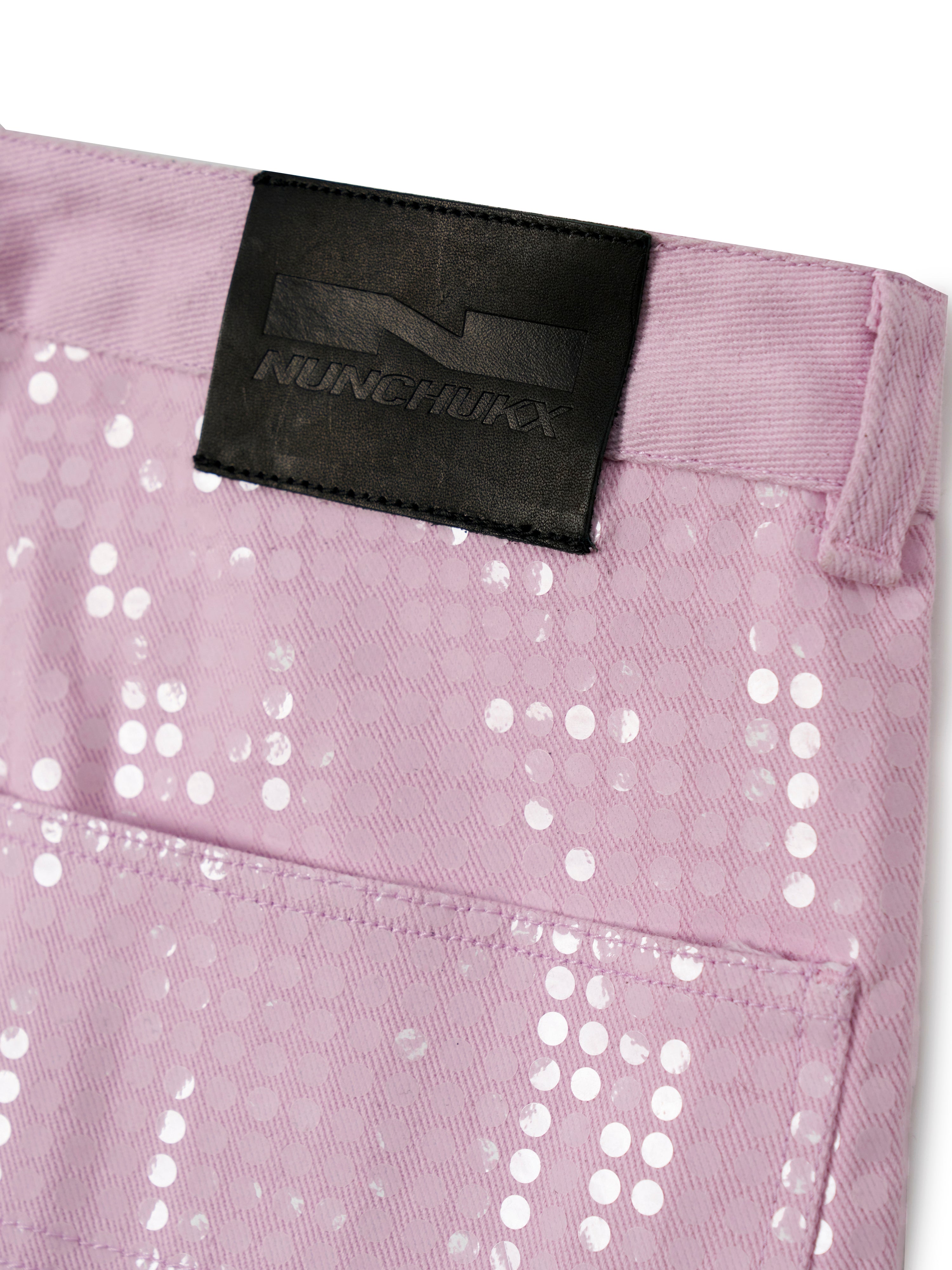 HORSE HEAD FULL SEQUIN PANTS - PINK