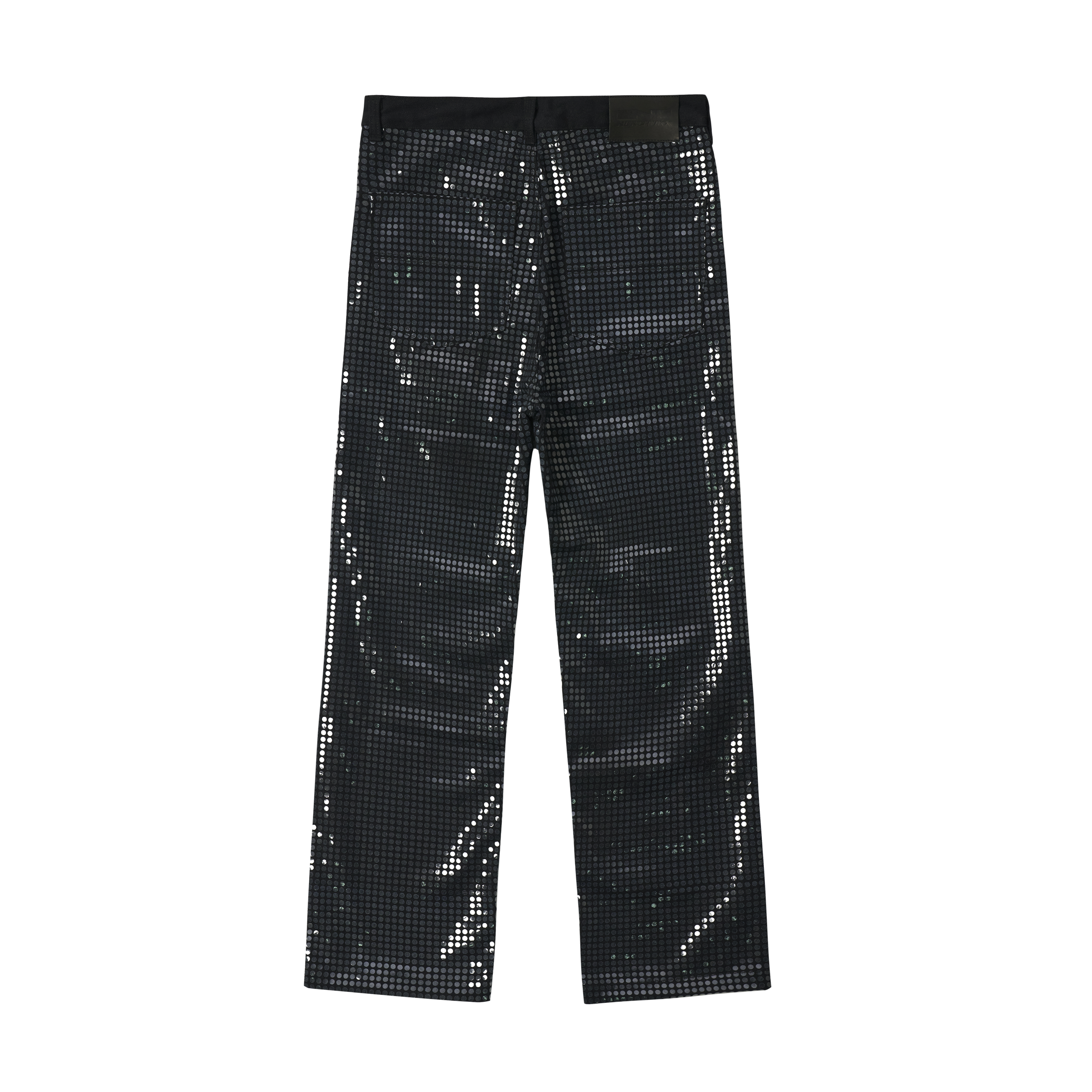 HORSE HEAD FULL SEQUIN PANTS - BLACK