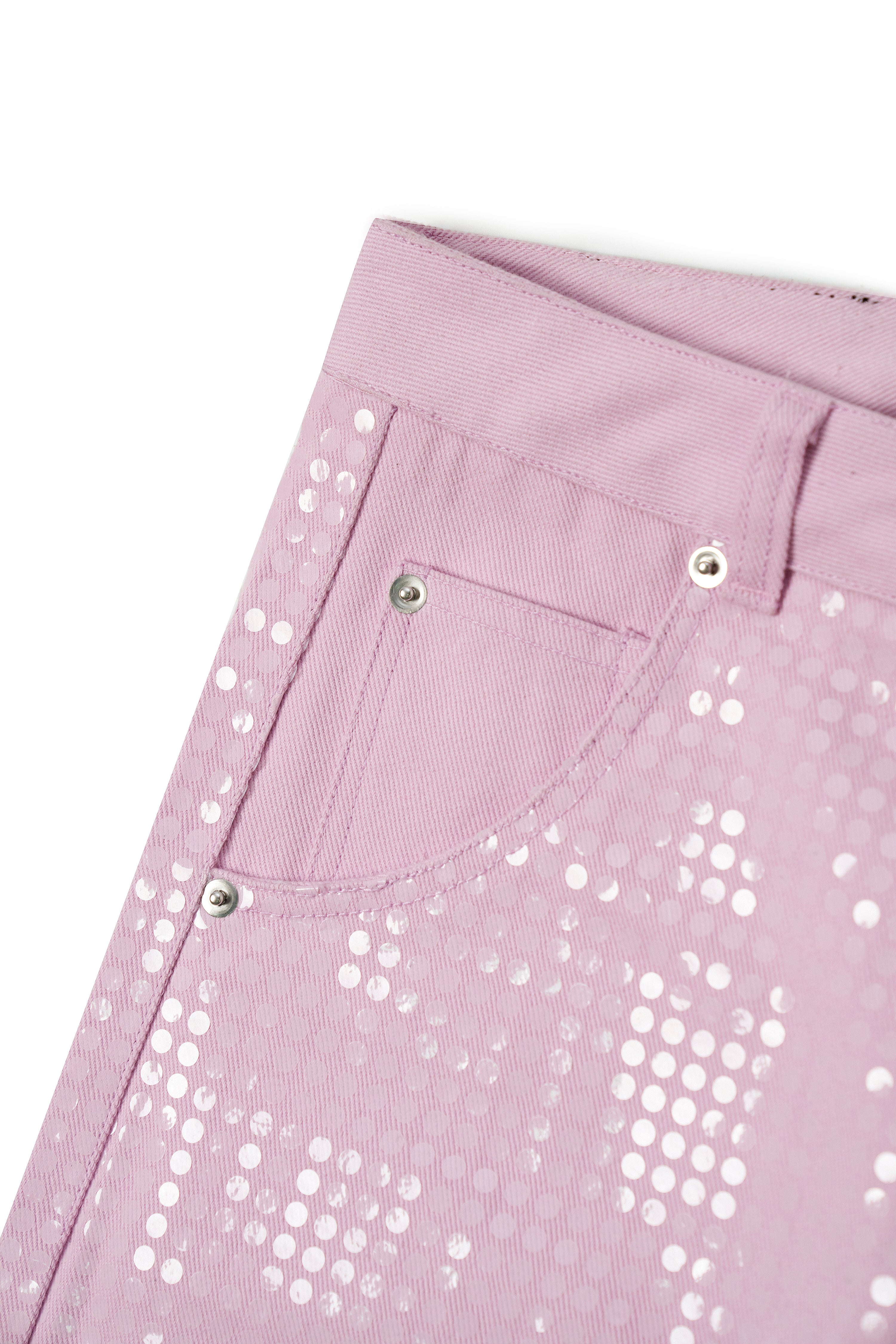 HORSE HEAD FULL SEQUIN PANTS - PINK